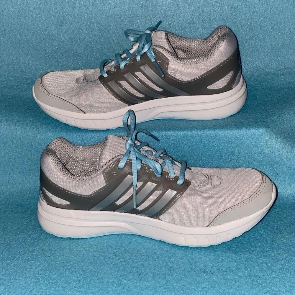 ADIDAS Galaxy Elite 2 running shoes gray blue Supercloud soft comfy size 8.5